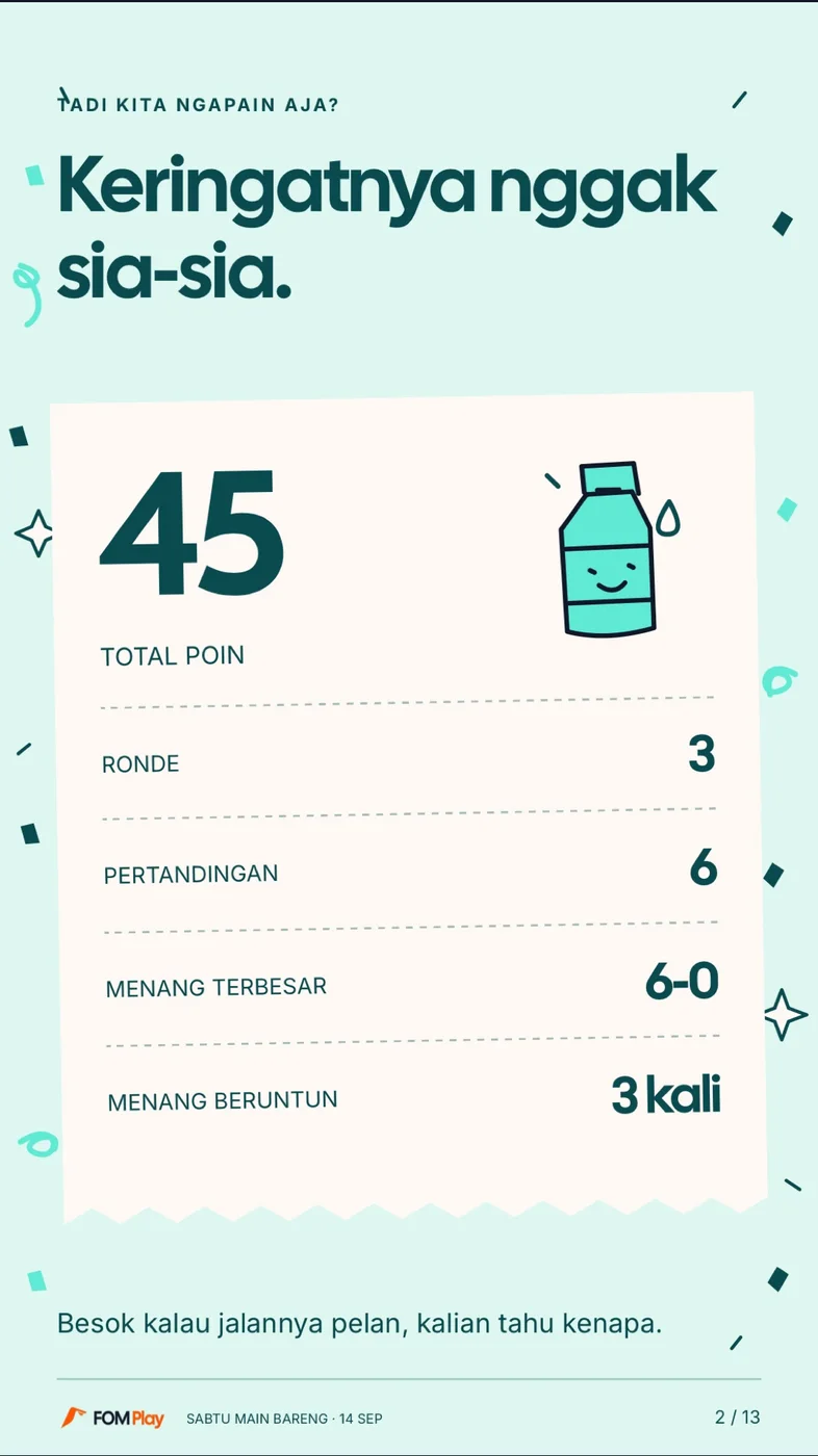 Si Paling Cupu, slide 2: Match numbers